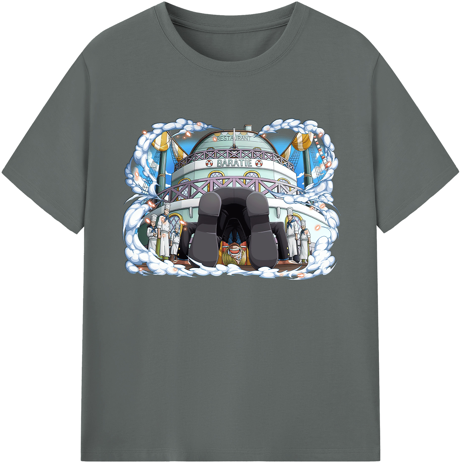 （画像用） ワンピース サンジ ONE PIECE Sanji 綿100％ メンズ半袖Tシャツ｜肌触りやわらか＆通気性